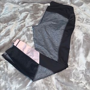 Pink grey and black leggings